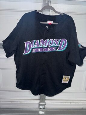 Diamond Supply Co. Black Jersey with Purple & Teal Diamondbacks Logo